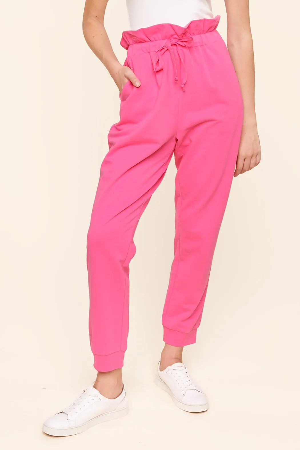 Anything Goes French Terry Knit Paperbag Joggers sold by Sugarlips product image thumbnail 5