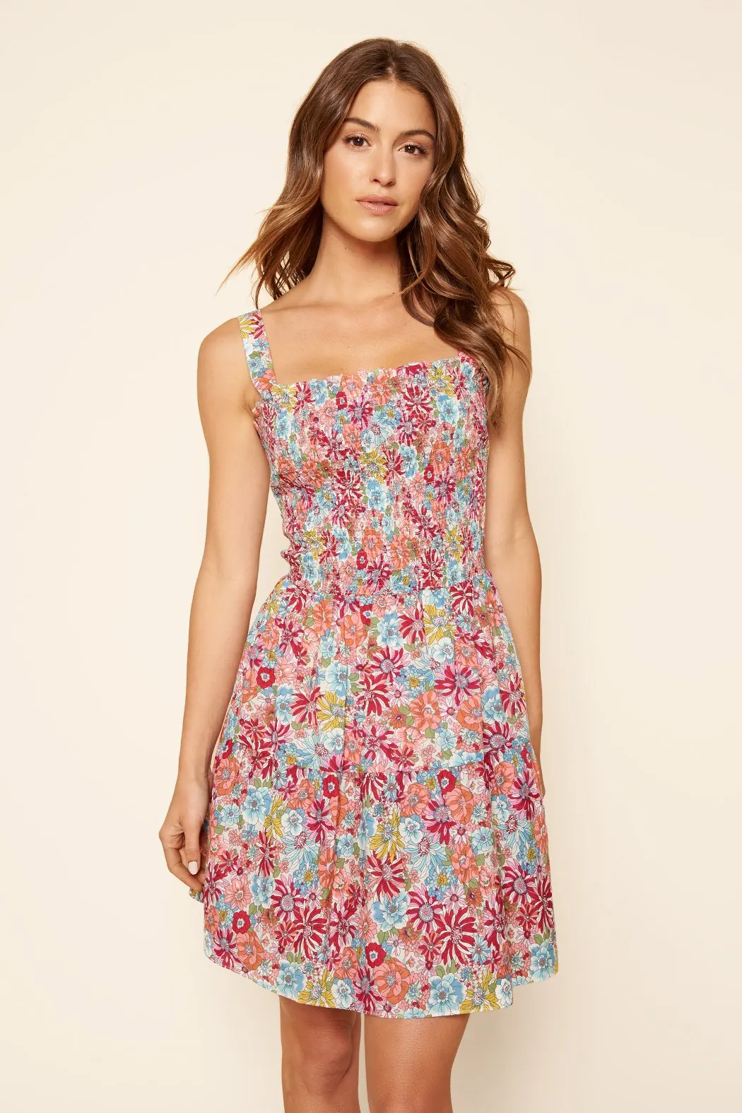 Zariah Floral Smocked Mini Dress sold by Sugarlips product image thumbnail 2