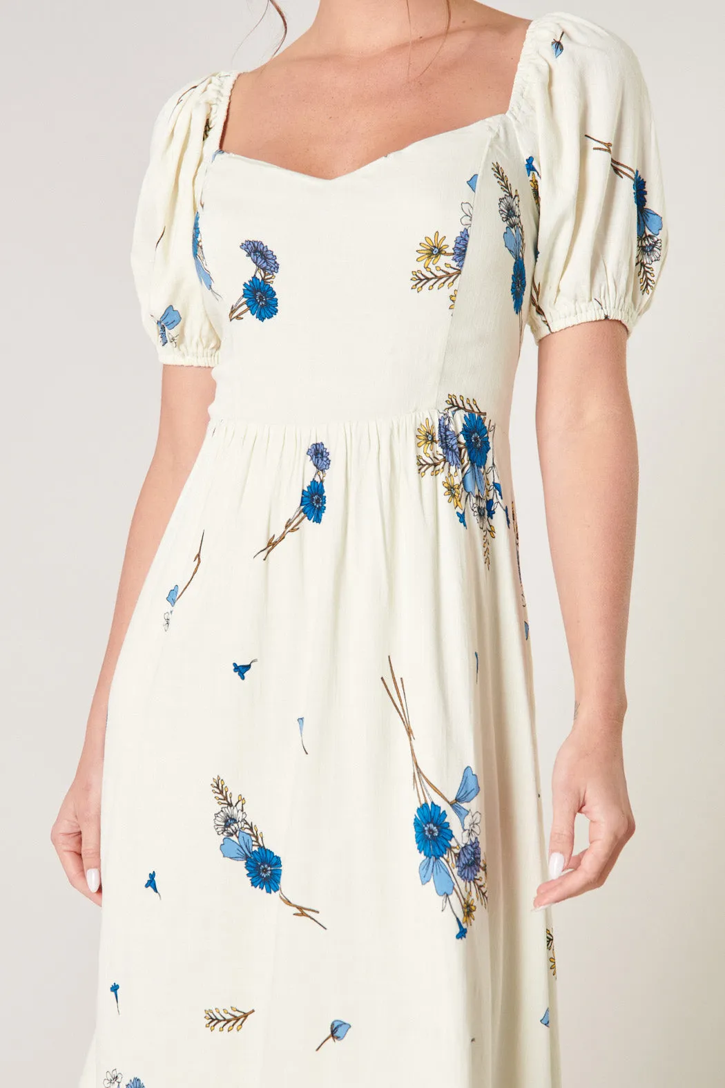 Fall for You Alessi Puff Sleeve Midi Dress sold by Sugarlips product image thumbnail 5