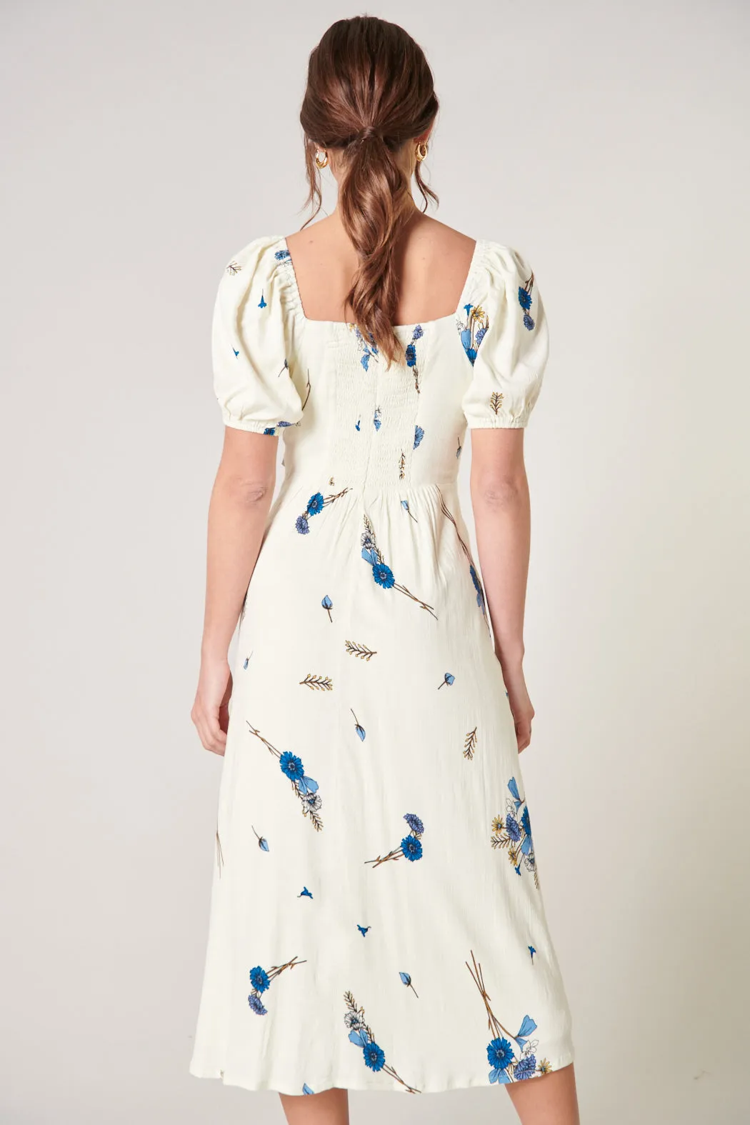 Fall for You Alessi Puff Sleeve Midi Dress sold by Sugarlips product image thumbnail 2