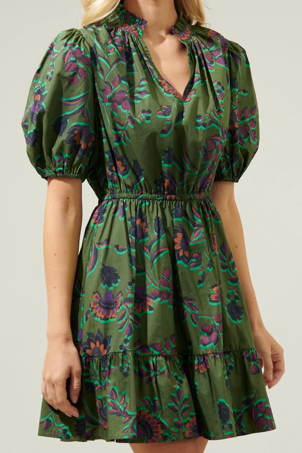 Forrest Floral Marissa Mini Poplin Dress sold by Sugarlips product image thumbnail 5