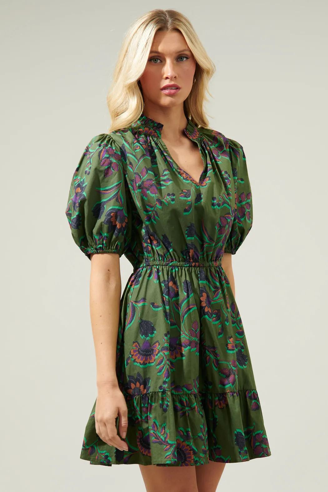 Forrest Floral Marissa Mini Poplin Dress sold by Sugarlips product image thumbnail 3