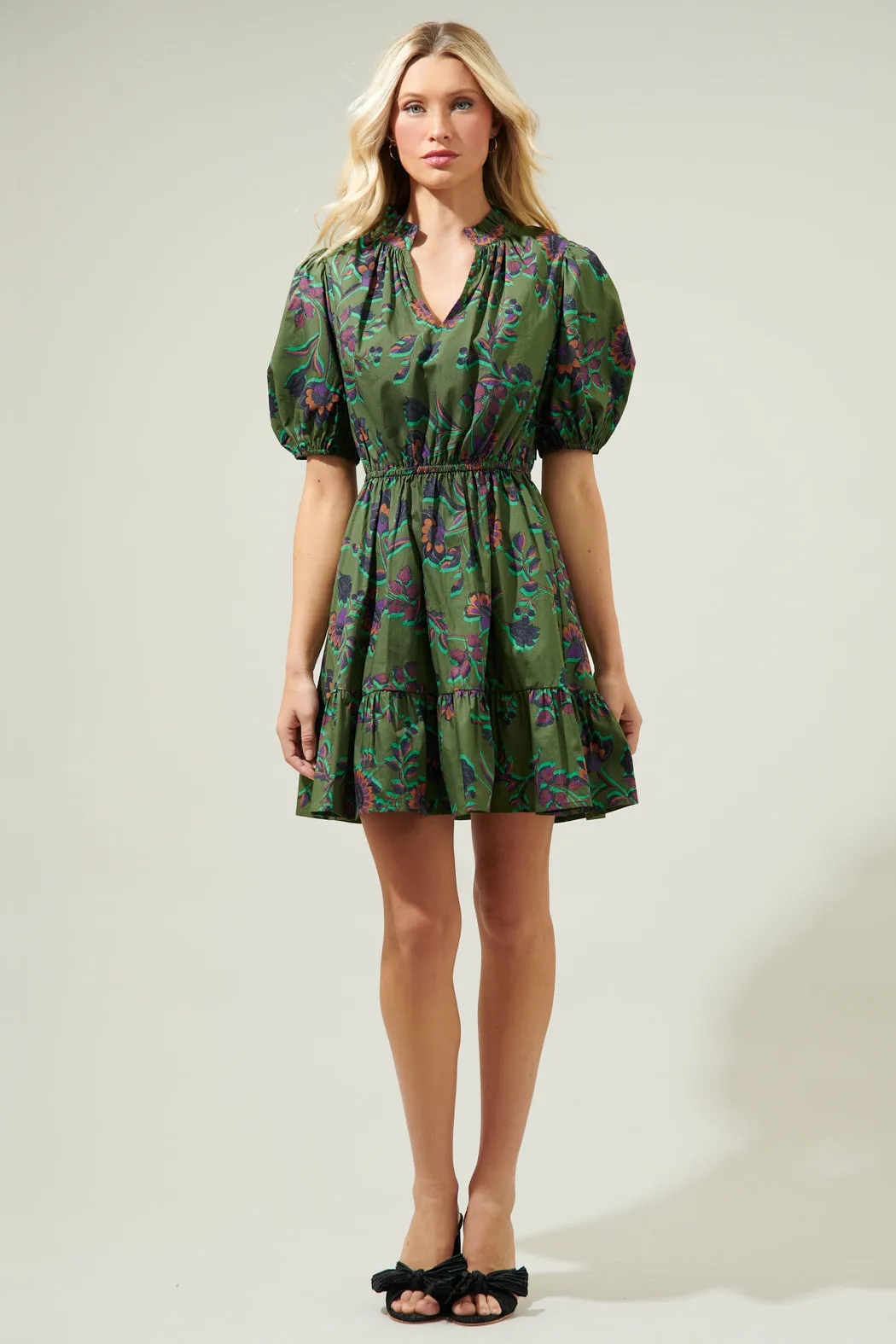 Forrest Floral Marissa Mini Poplin Dress sold by Sugarlips product image thumbnail 4