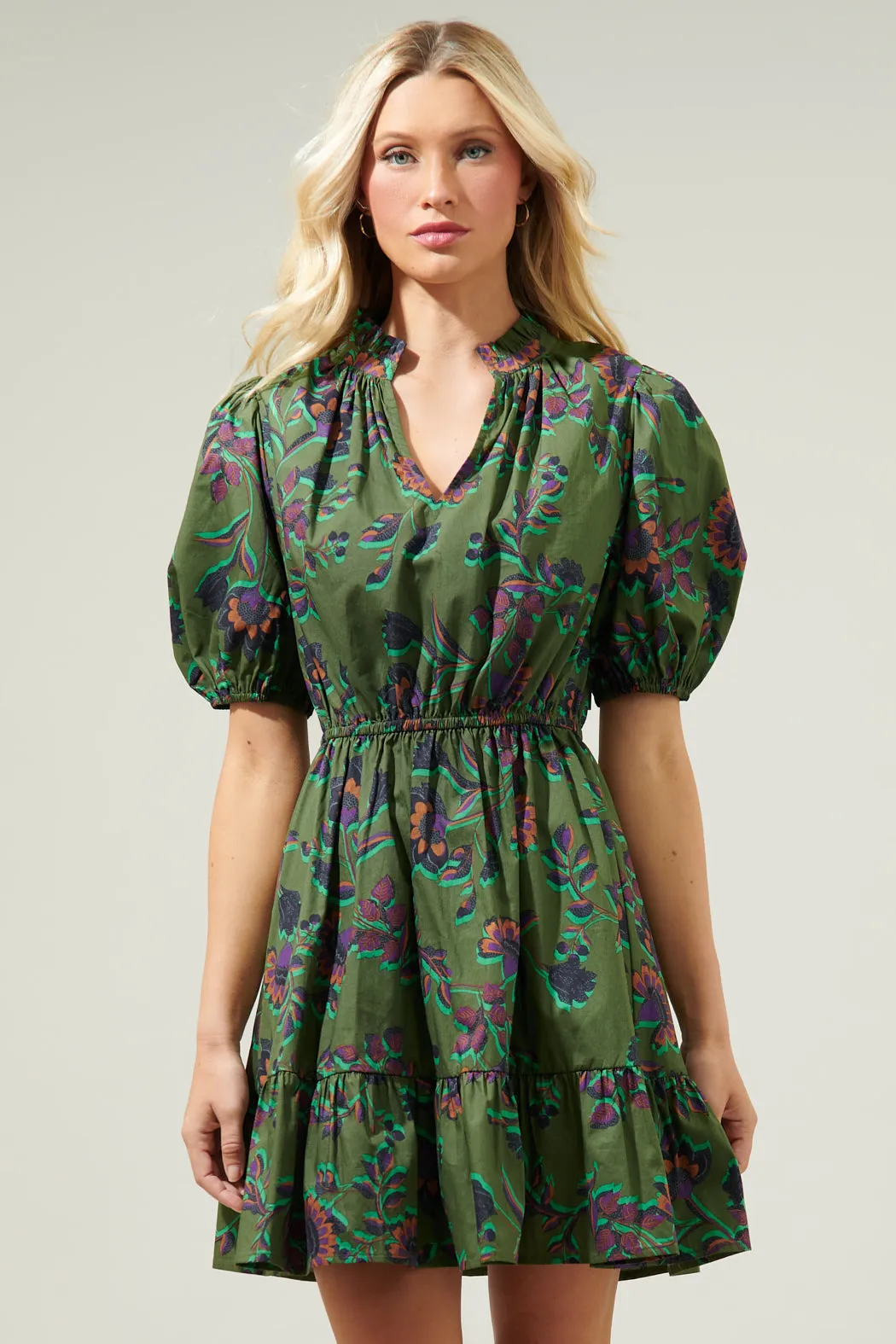 Forrest Floral Marissa Mini Poplin Dress sold by Sugarlips