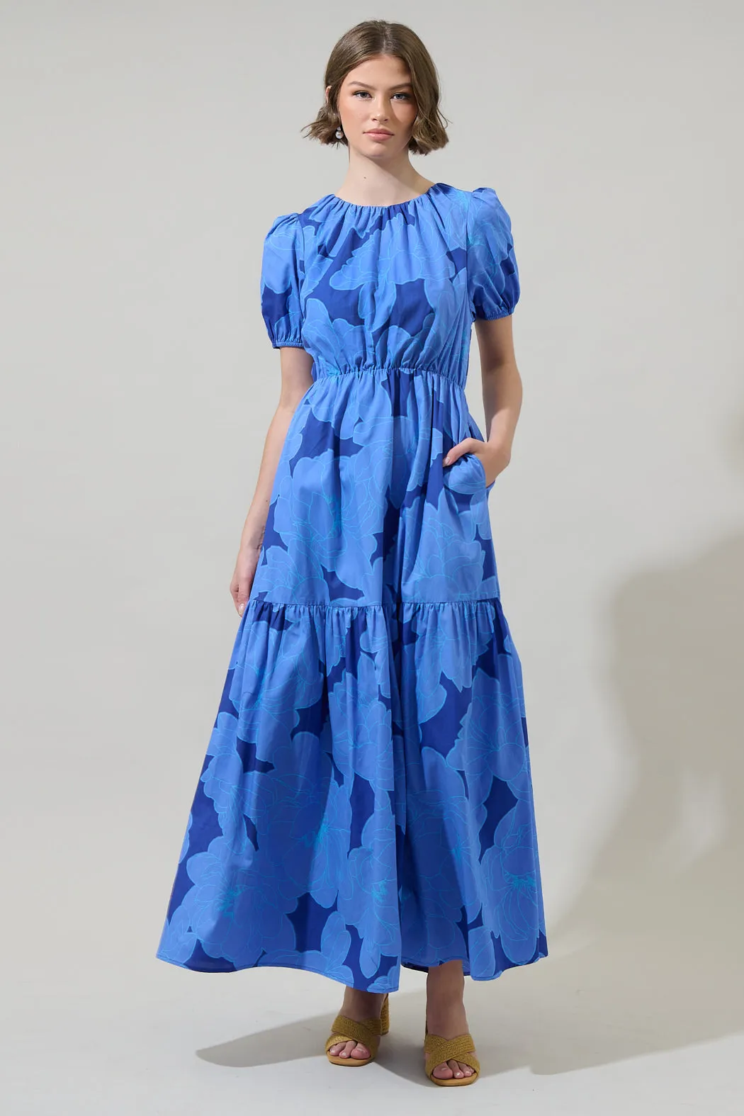 Skyline Floral Becca Tiered Maxi Dress sold by Sugarlips product image thumbnail 2