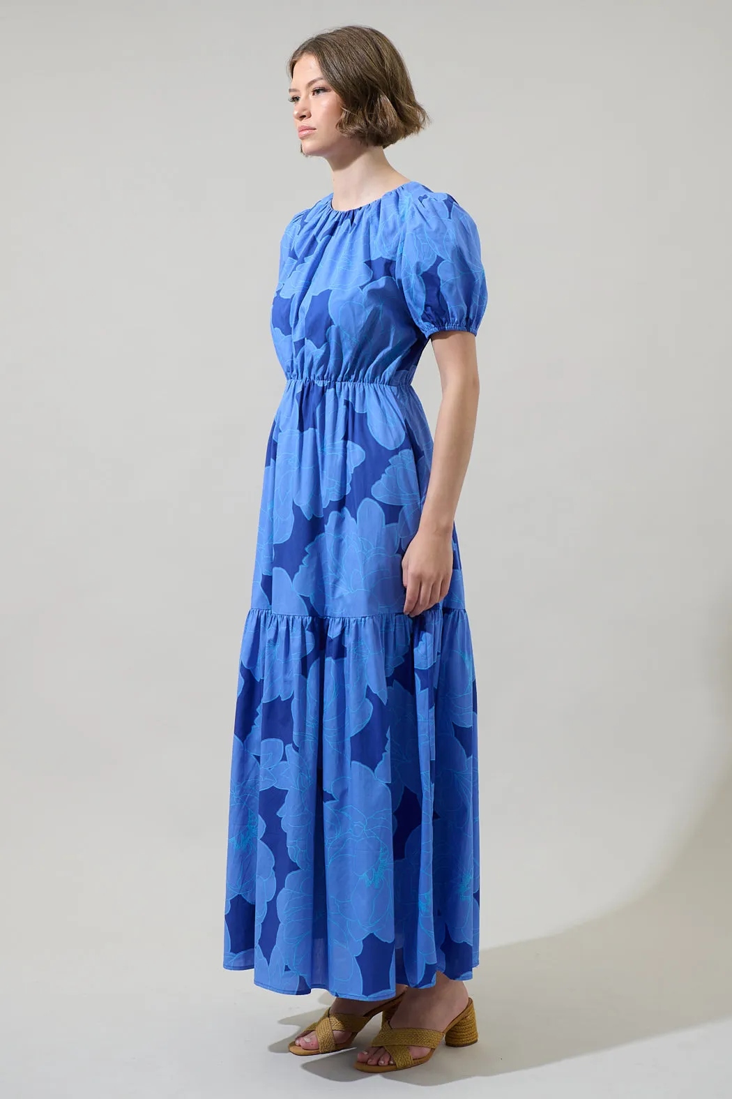 Skyline Floral Becca Tiered Maxi Dress sold by Sugarlips product image thumbnail 4