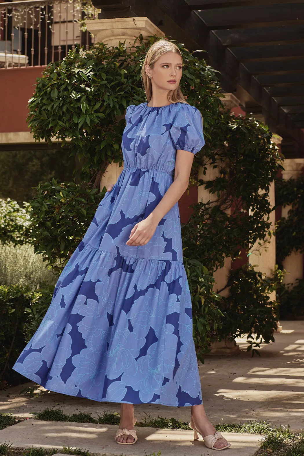 Skyline Floral Becca Tiered Maxi Dress sold by Sugarlips