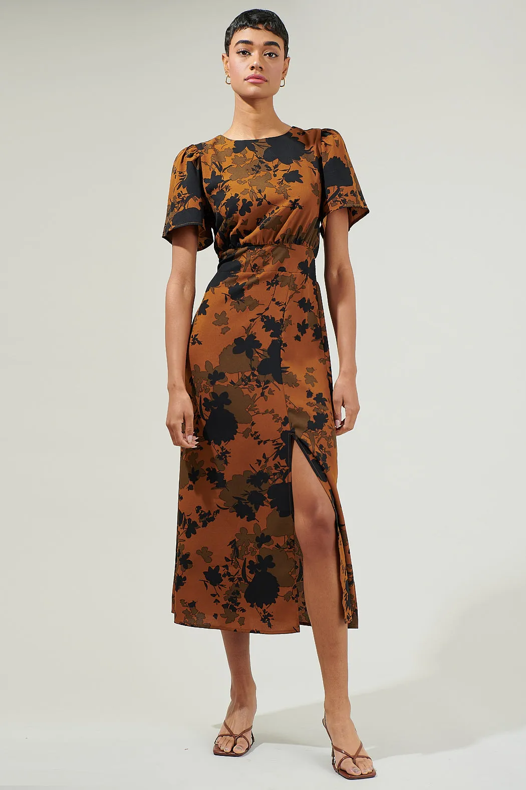 Sandy Floral Bloom Midi Dress sold by Sugarlips product image thumbnail 2