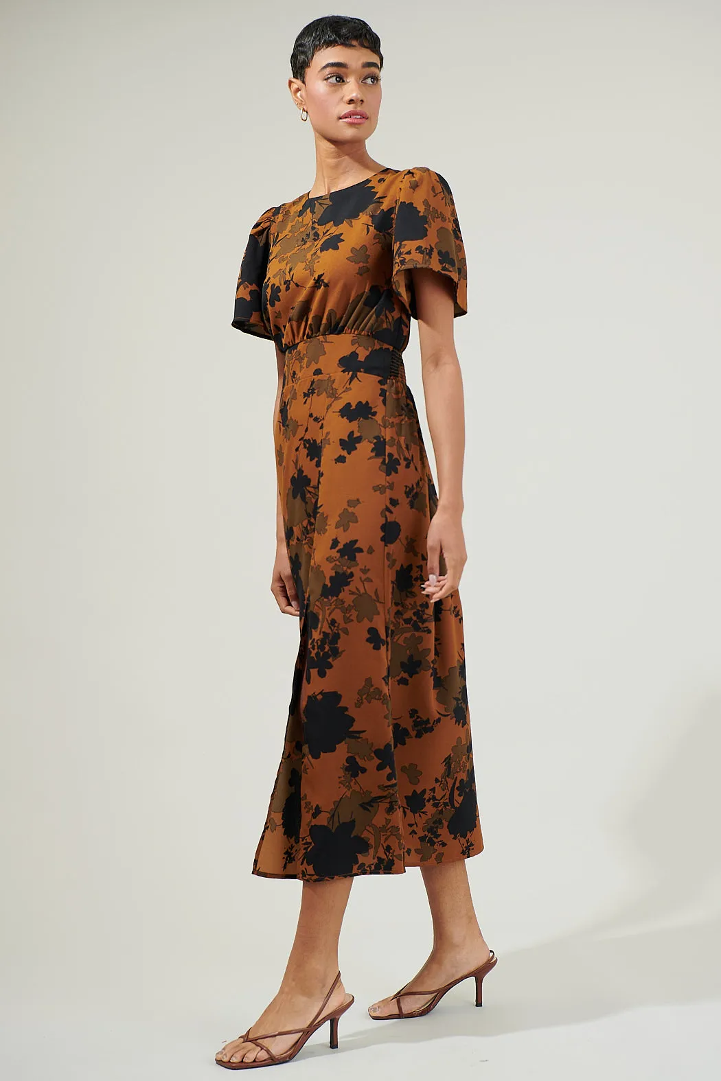 Sandy Floral Bloom Midi Dress sold by Sugarlips product image thumbnail 4