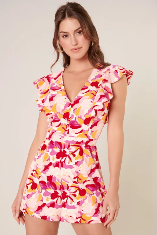 Kimbra Floral Ruffle Romper sold by Sugarlips