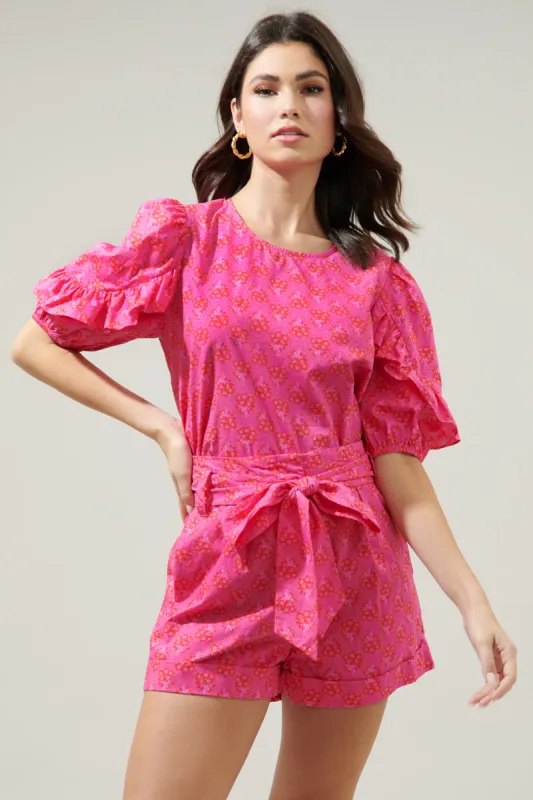 Driftwood Pitaya Mooney Ruffle Puff Sleeve Blouse sold by Sugarlips