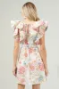 Day Lily Floral Ruffle Mini Dress sold by Sugarlips