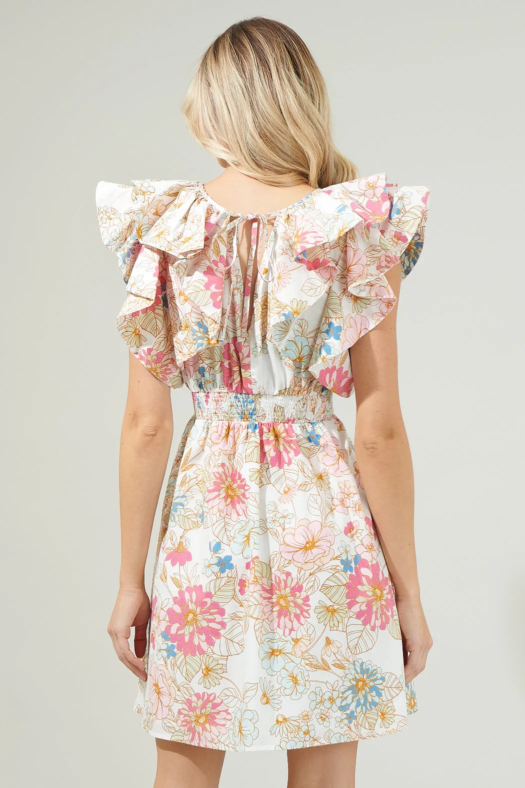 Day Lily Floral Ruffle Mini Dress sold by Sugarlips product image thumbnail 3