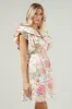 Day Lily Floral Ruffle Mini Dress sold by Sugarlips