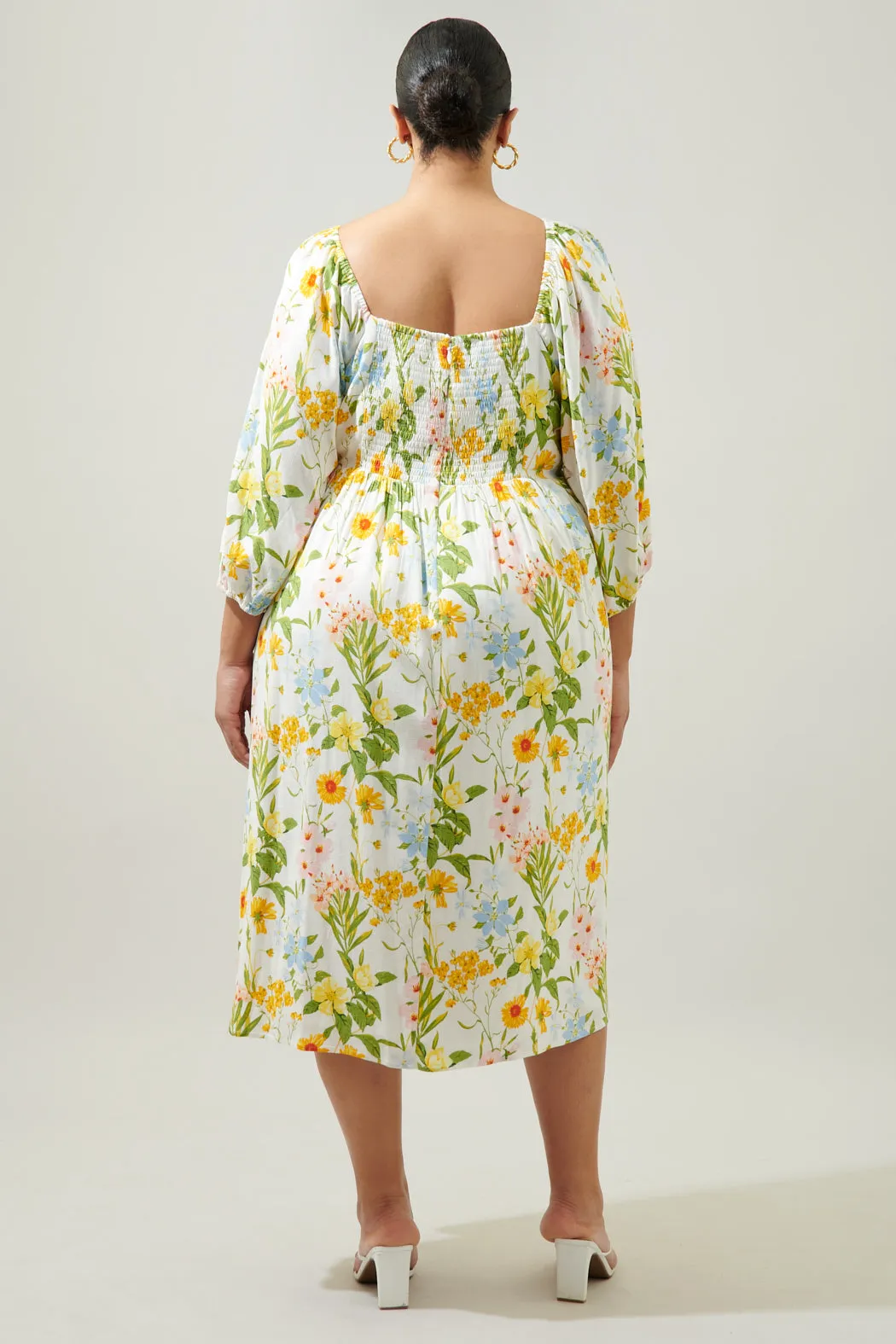Free to Be Puff Sleeve Granger Midi Dress Curve sold by Sugarlips product image thumbnail 2