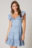 Payton Sweetheart Ruffle Mini Dress sold by Sugarlips