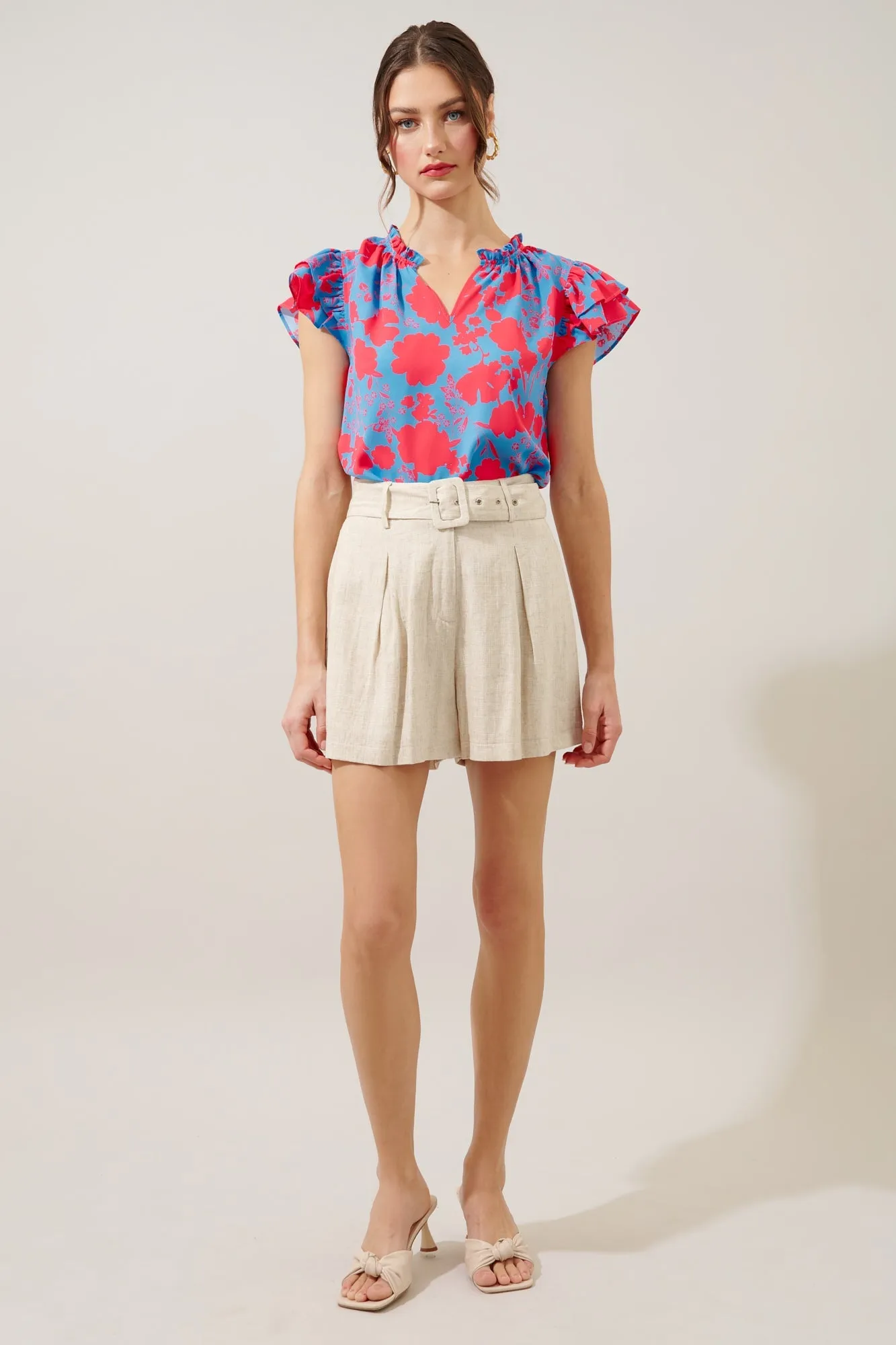 Juliana Floral Bellissima Ruffle Sleeve Top sold by Sugarlips product image thumbnail 4