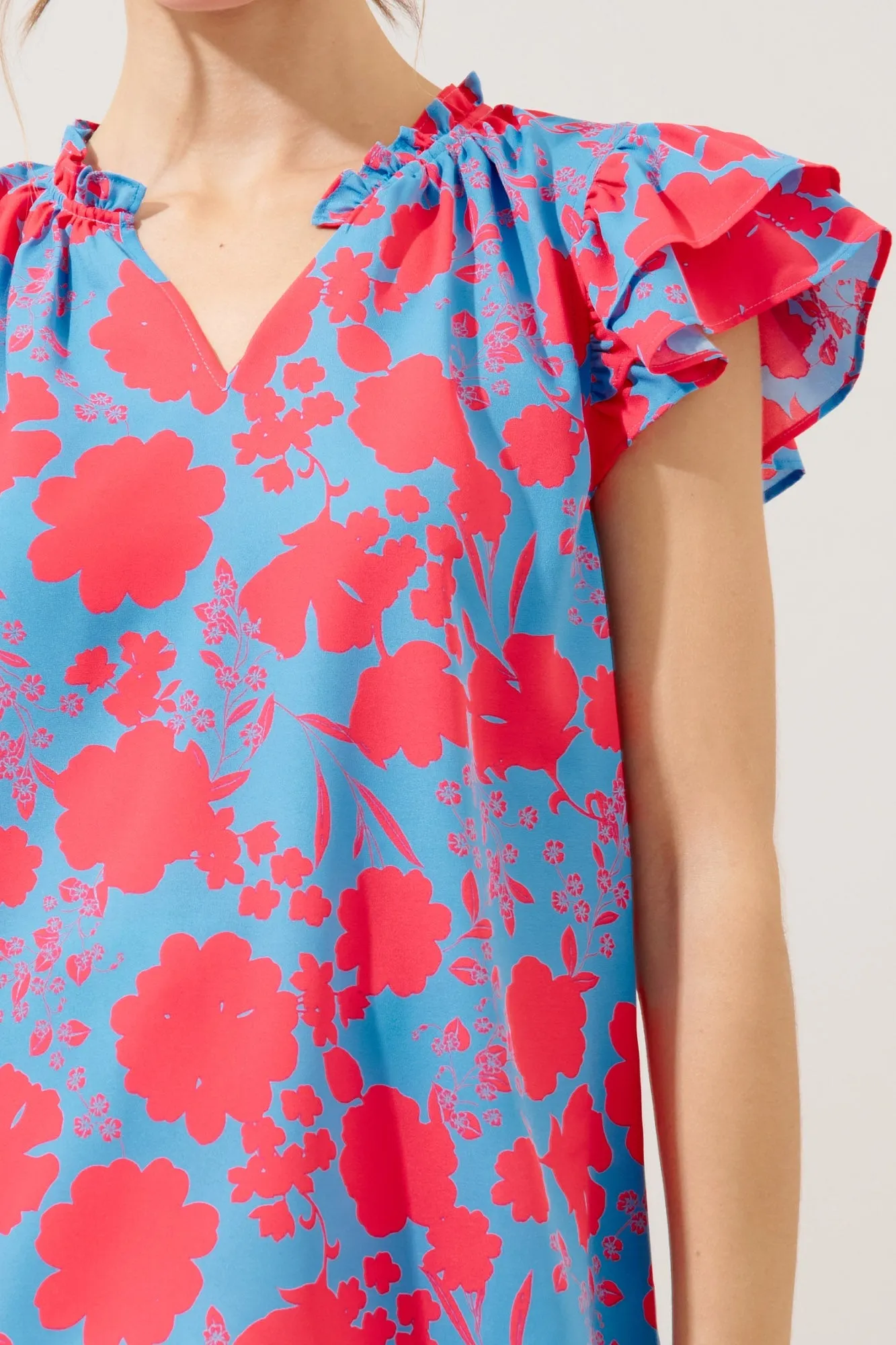 Juliana Floral Bellissima Ruffle Sleeve Top sold by Sugarlips product image thumbnail 5