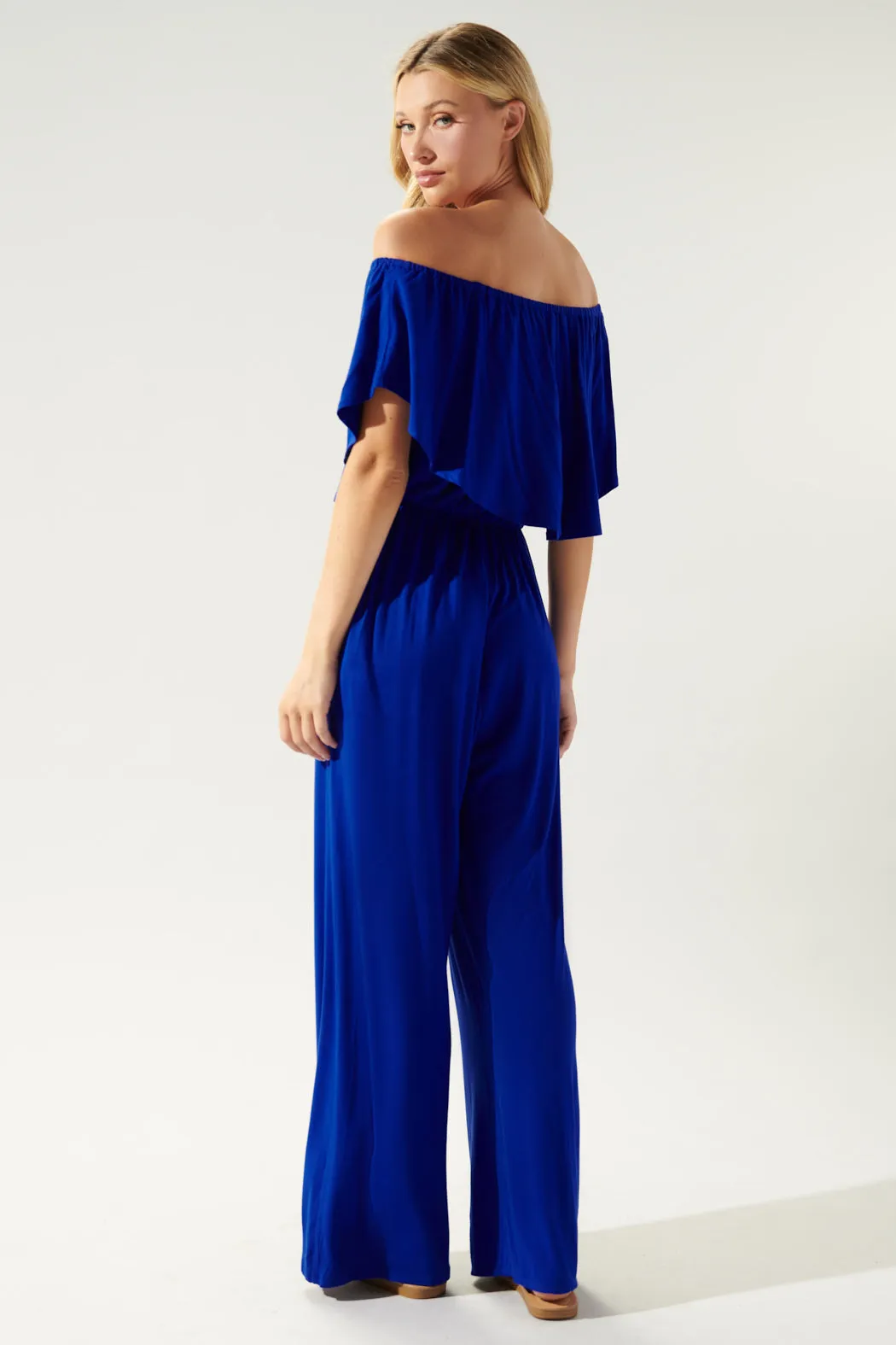 Sharpay Jersey Knit Off the Shoulder Jumpsuit sold by Sugarlips product image thumbnail 3