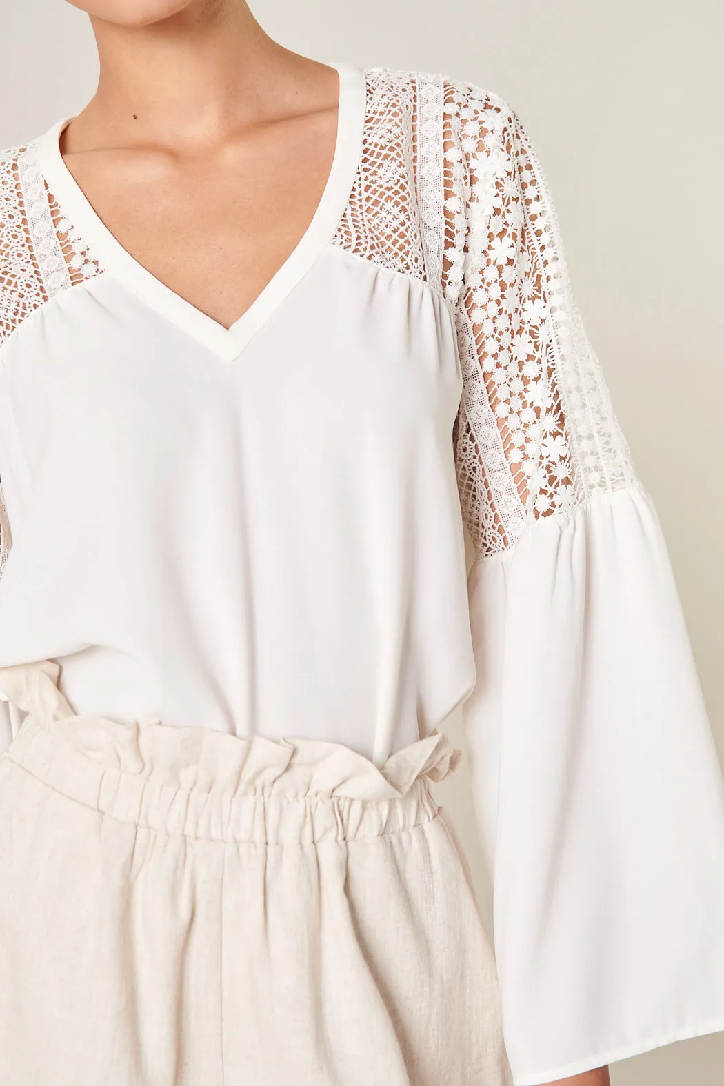 Gratitude Lace Bell Sleeve Top sold by Sugarlips product image thumbnail 5