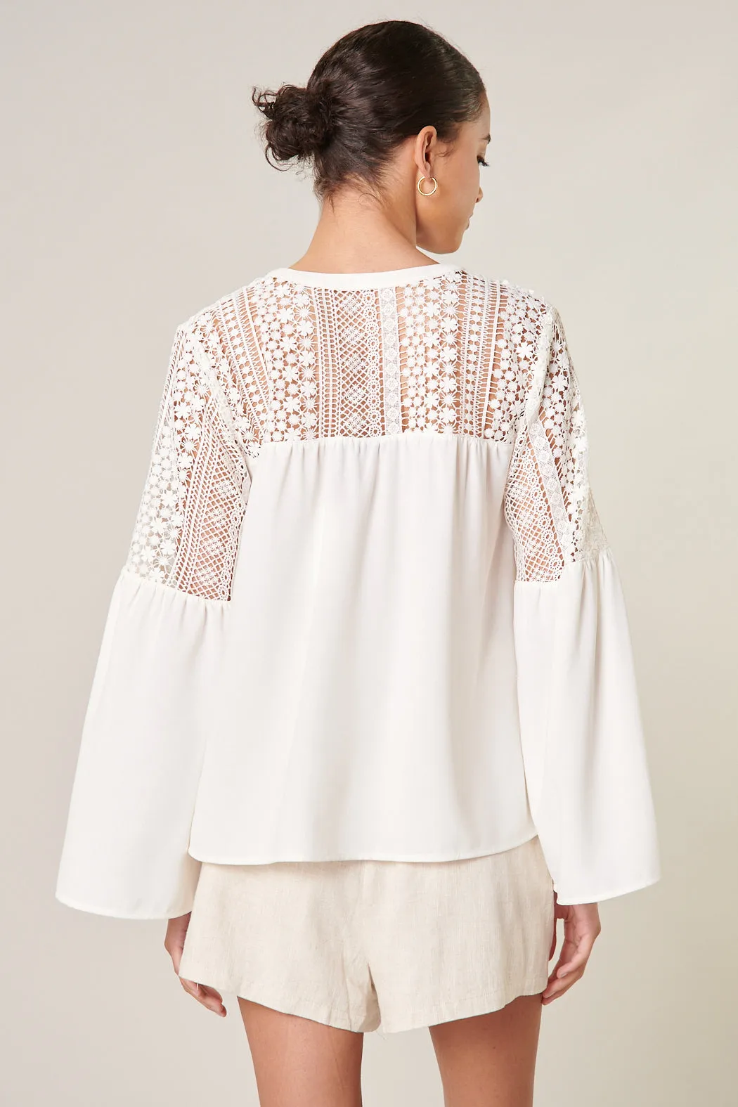 Gratitude Lace Bell Sleeve Top sold by Sugarlips product image thumbnail 2