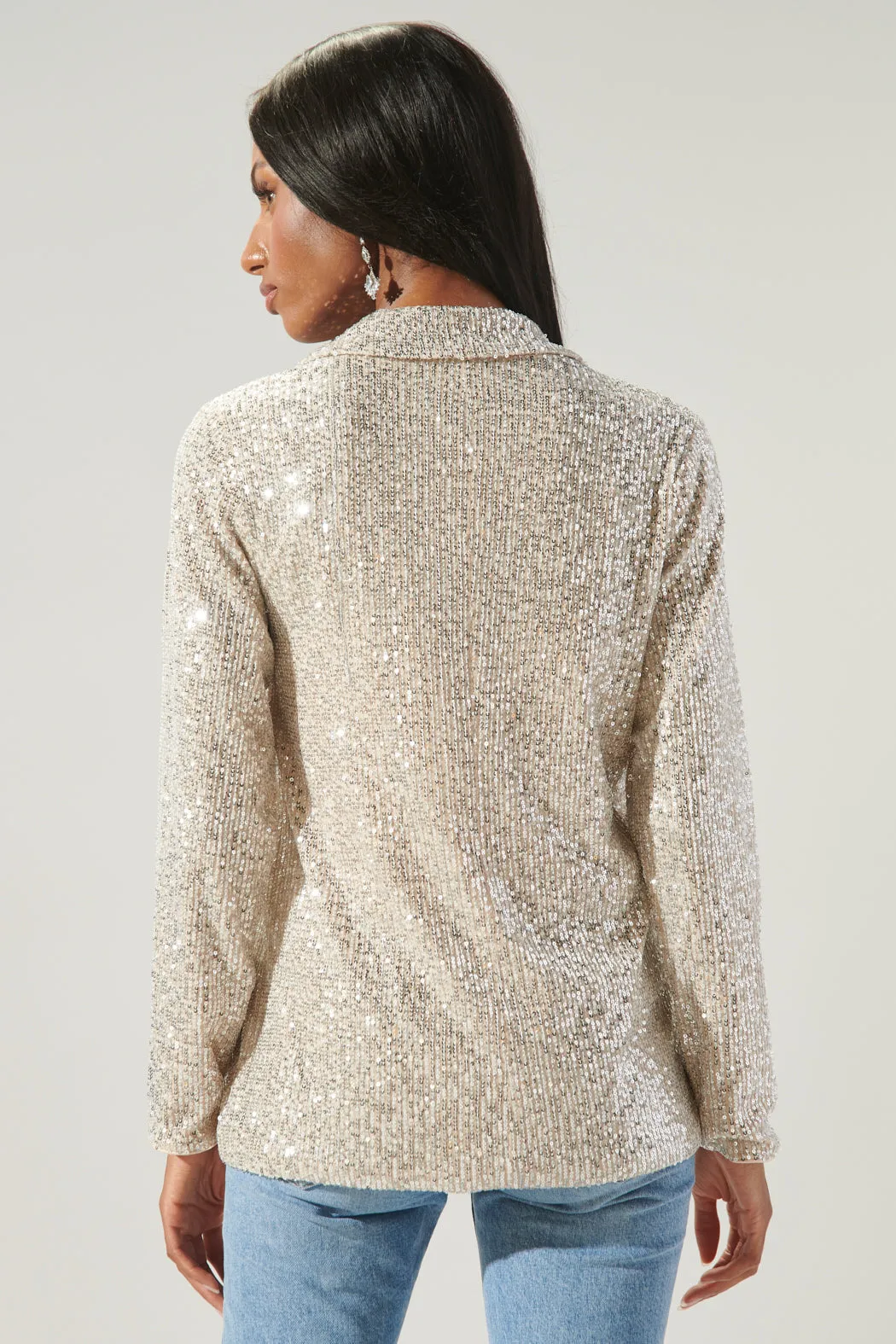 Friday Nights Sequin Tailored Jacket sold by Sugarlips product image thumbnail 3
