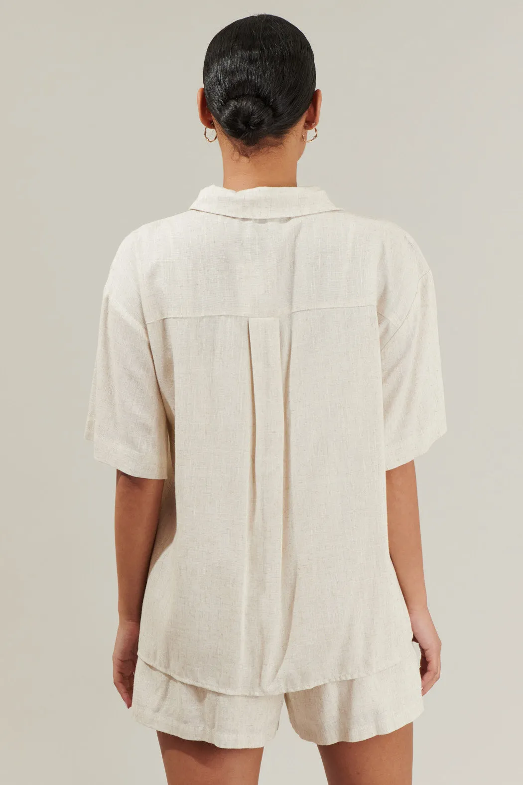 Sandy Shore Otto Short Sleeve Button Down Shirt sold by Sugarlips product image thumbnail 2