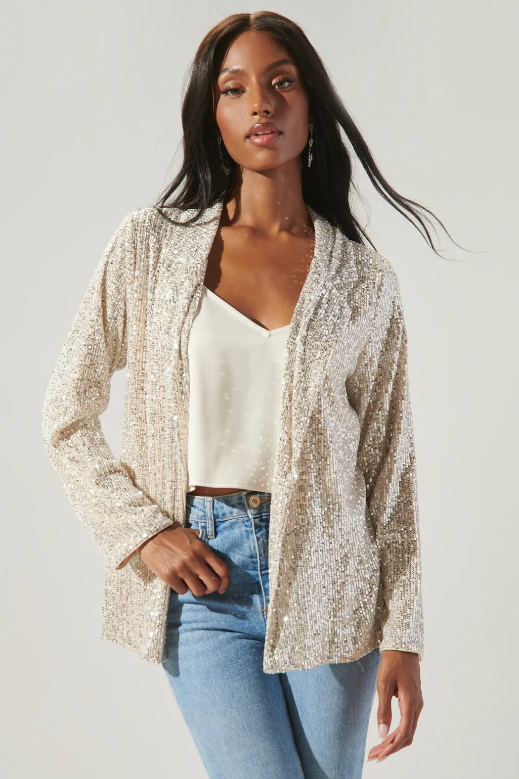 Friday Nights Sequin Tailored Jacket sold by Sugarlips product image thumbnail 4