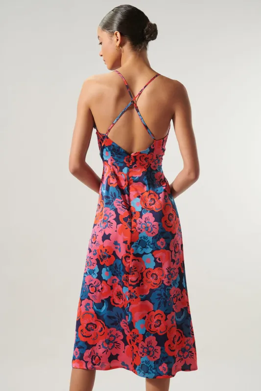 Sweet Romance Satin Parting Ways Midi Dress sold by Sugarlips