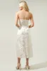 Lola Jacquard Bow Strapless Midi Dress sold by Sugarlips