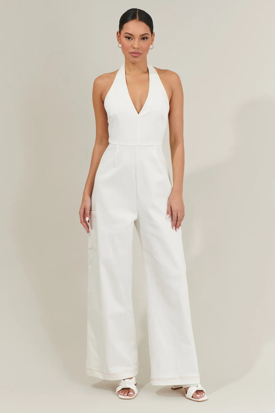 Nixi Halter Neck Jumpsuit sold by Sugarlips