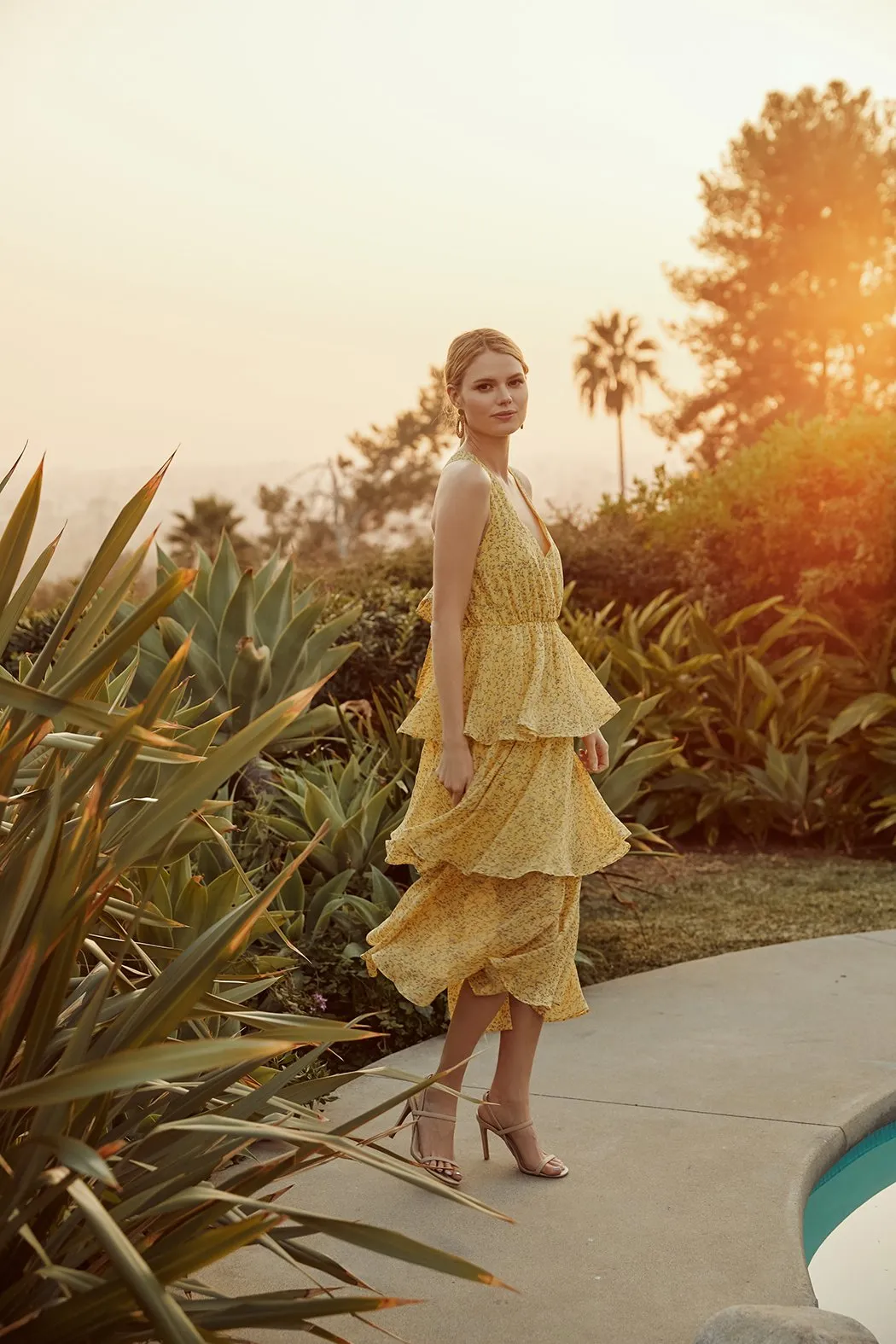 Garden Dreams Floral Print Tiered Maxi Dress sold by Sugarlips product image thumbnail 2