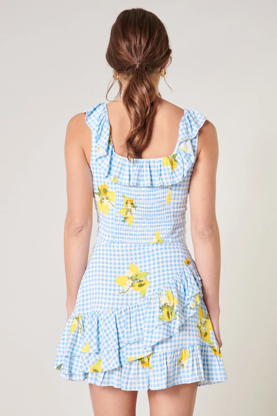 Citrus Picnic Gingham Izzy Crop Top sold by Sugarlips product image thumbnail 3