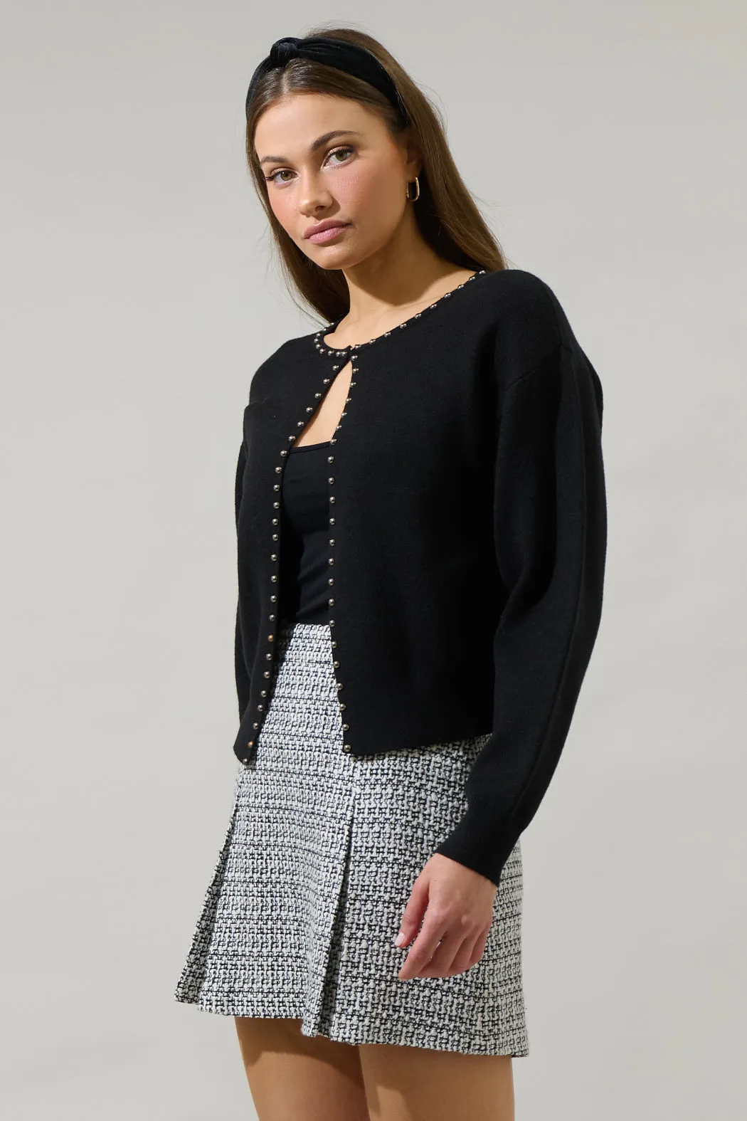 Adara Studded Flyaway Cardigan sold by Sugarlips product image thumbnail 3