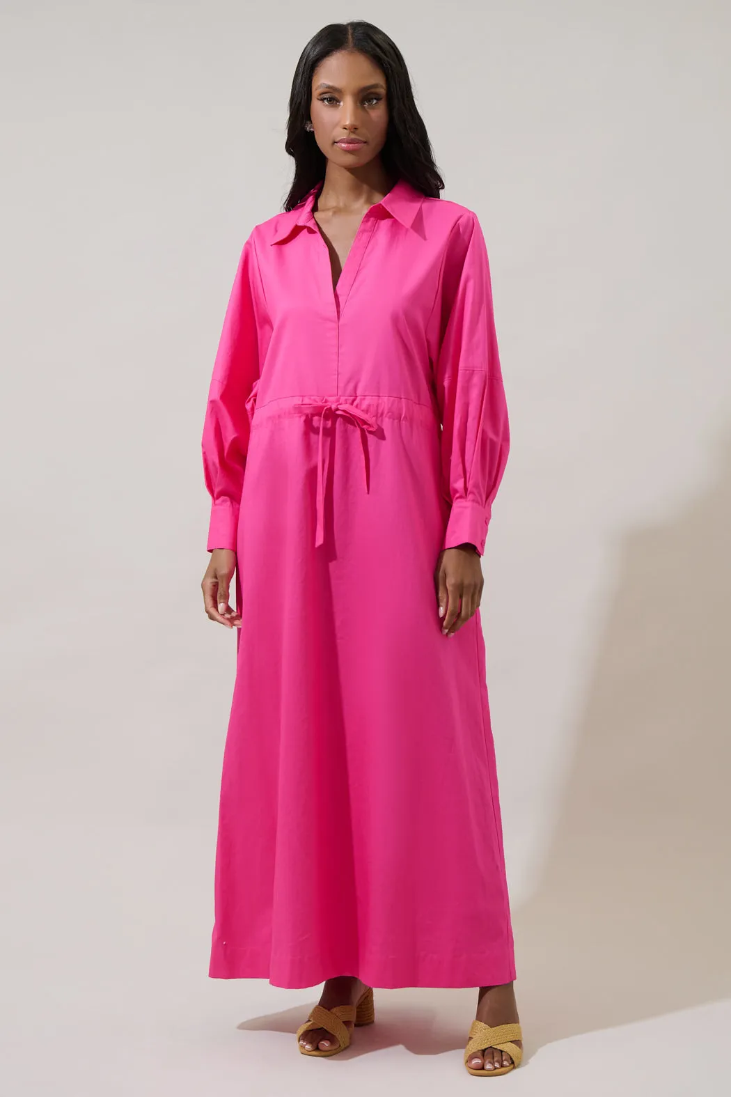 Faiza Dolman Sleeve Poplin Maxi Dress sold by Sugarlips product image thumbnail 5
