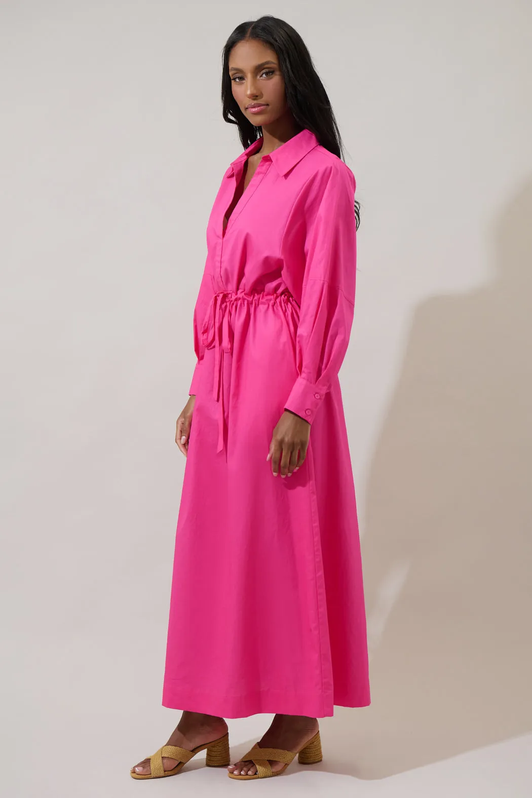 Faiza Dolman Sleeve Poplin Maxi Dress sold by Sugarlips product image thumbnail 3