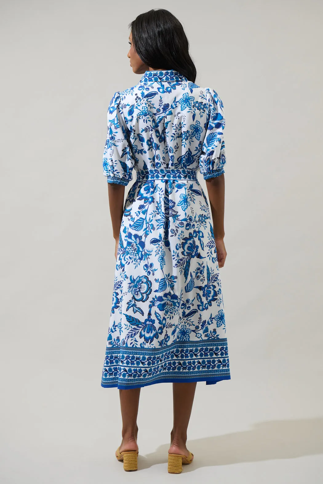 Salema Floral Vienna Midi Shirt Dress sold by Sugarlips product image thumbnail 2
