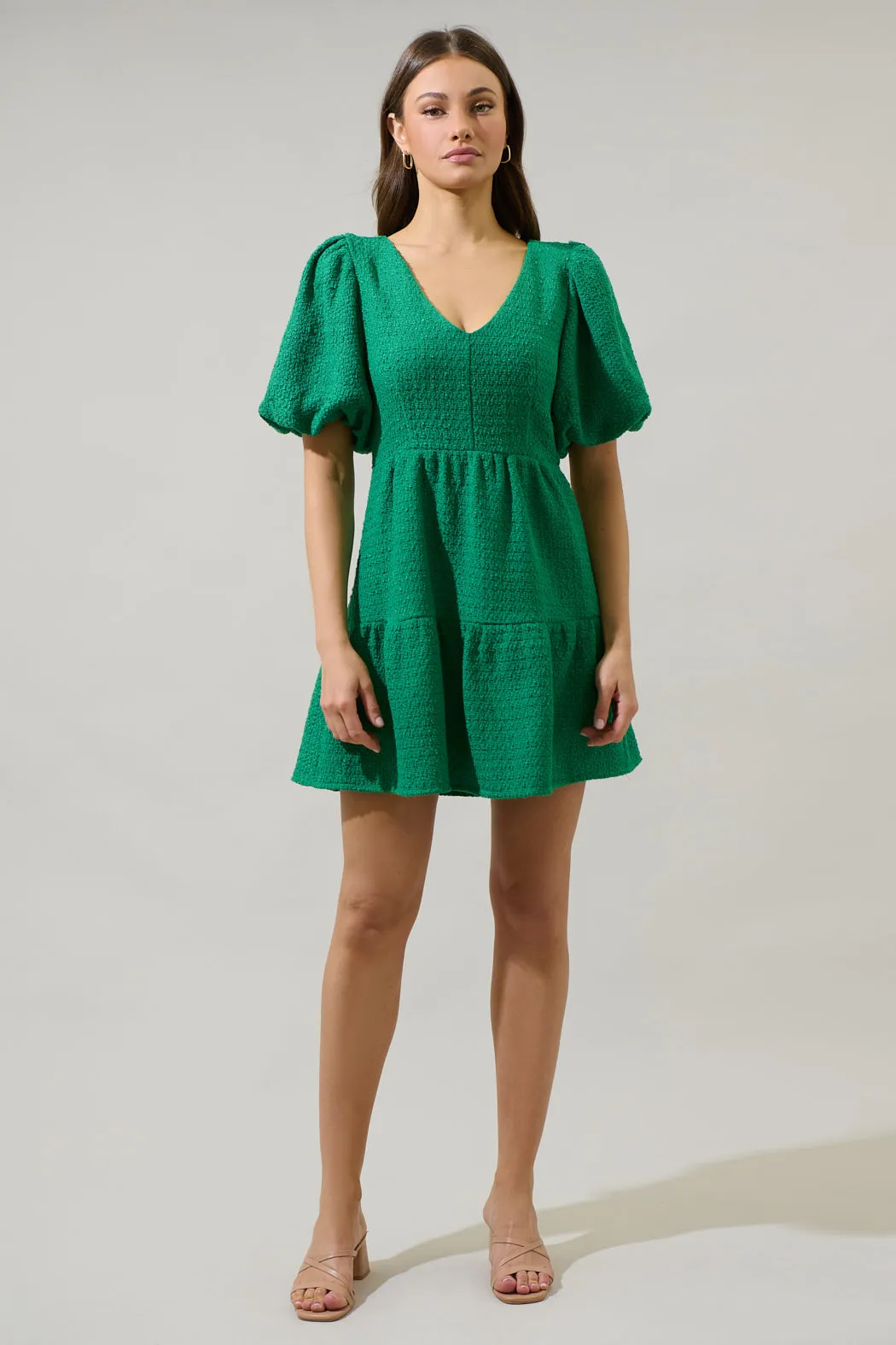 Trista Tweed May Tiered Mini Dress sold by Sugarlips product image thumbnail 4