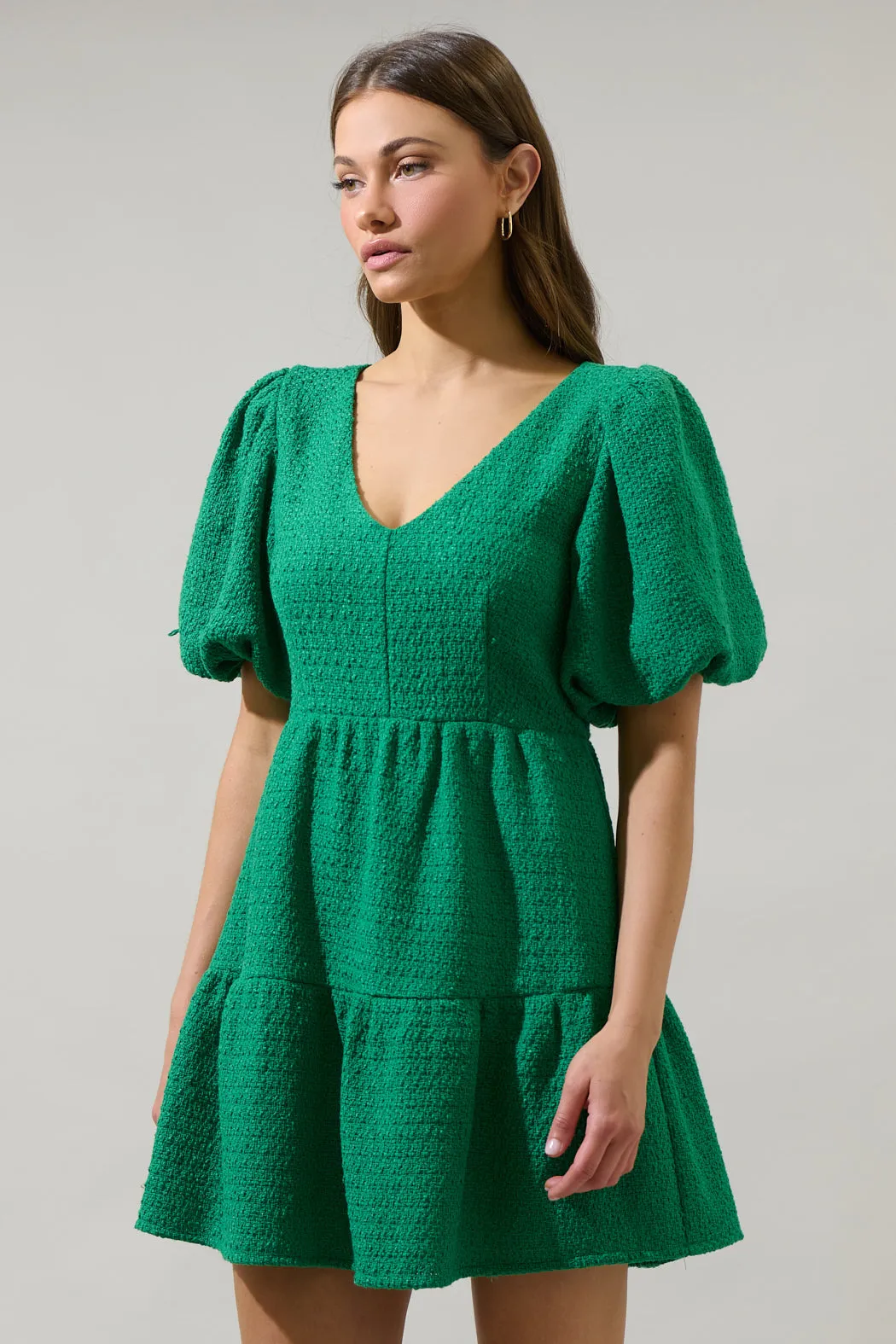 Trista Tweed May Tiered Mini Dress sold by Sugarlips product image thumbnail 3