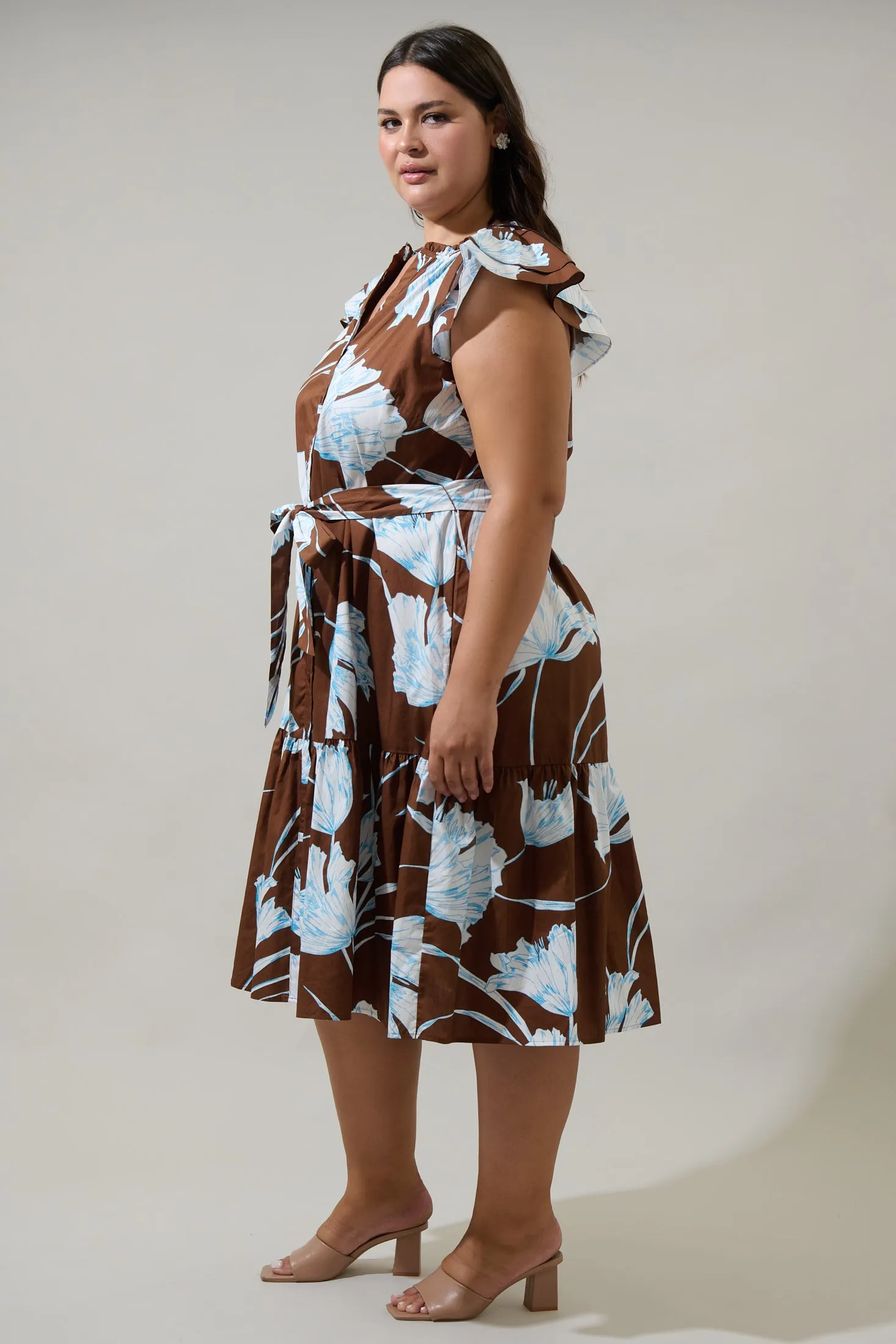 Zico Floral Dynamite Button Midi Dress Curve sold by Sugarlips product image thumbnail 3