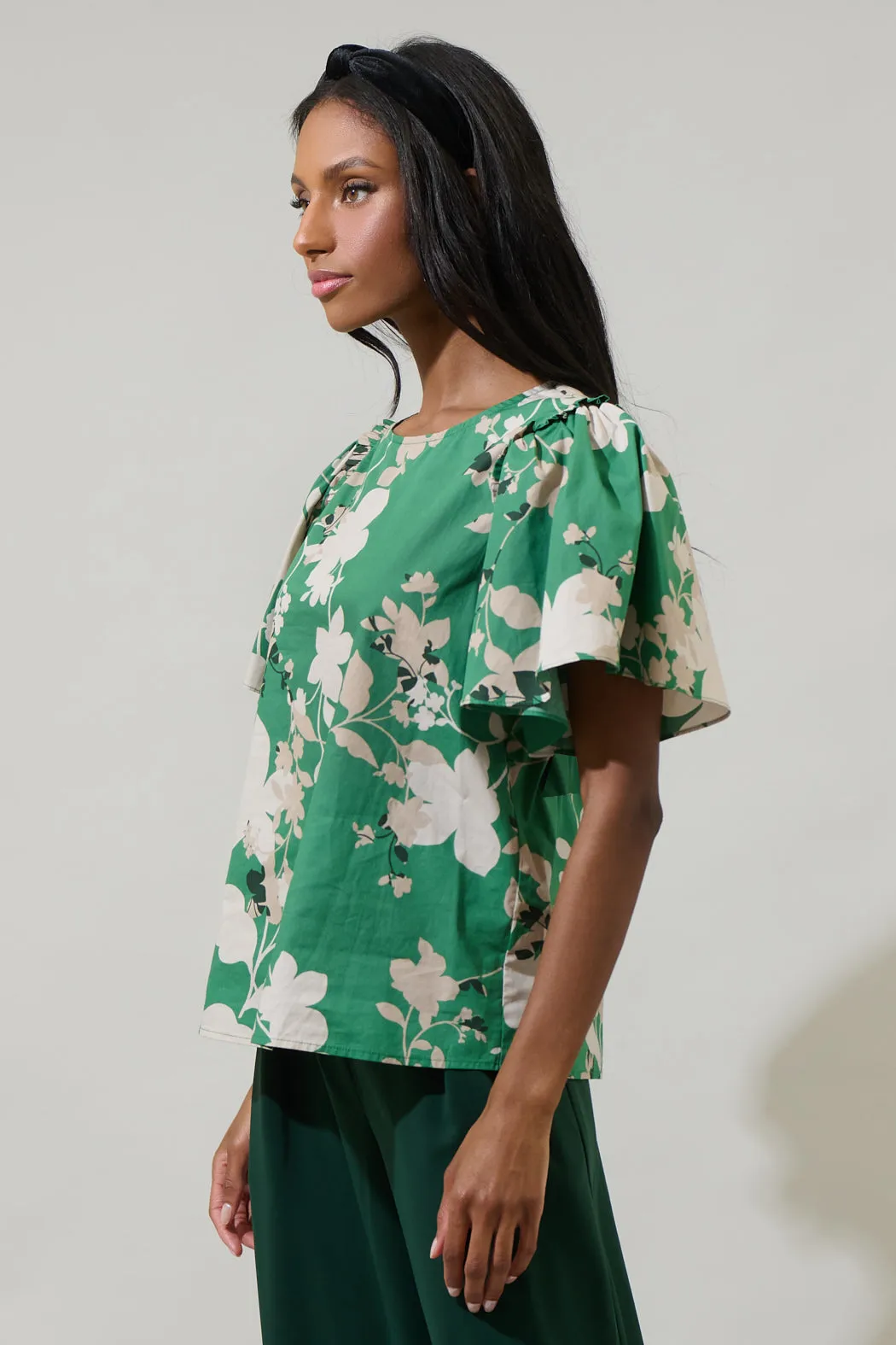 Nora Floral Tune Puff Sleeve Top sold by Sugarlips product image thumbnail 3