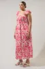 Aster Yare Smocked Cotton Voile Maxi Dress Curve sold by Sugarlips