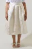 Lola Jacquard Pleated Midi Skirt Curve sold by Sugarlips