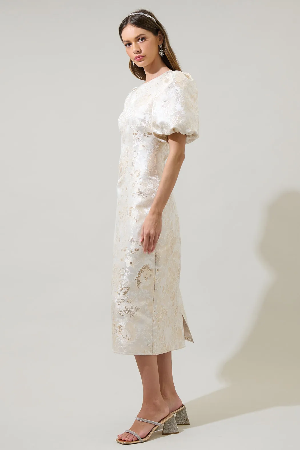 Lola Jacquard Cut Out Midi Dress sold by Sugarlips product image thumbnail 3