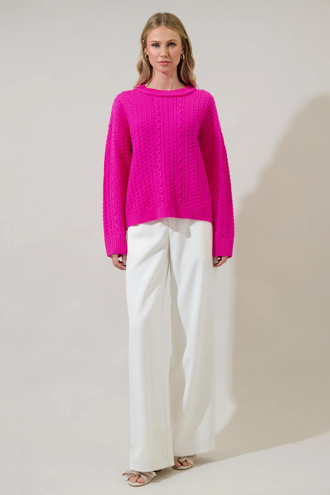 Pammie Knit Dropped Long Sleeve Sweater sold by Sugarlips product image thumbnail 5