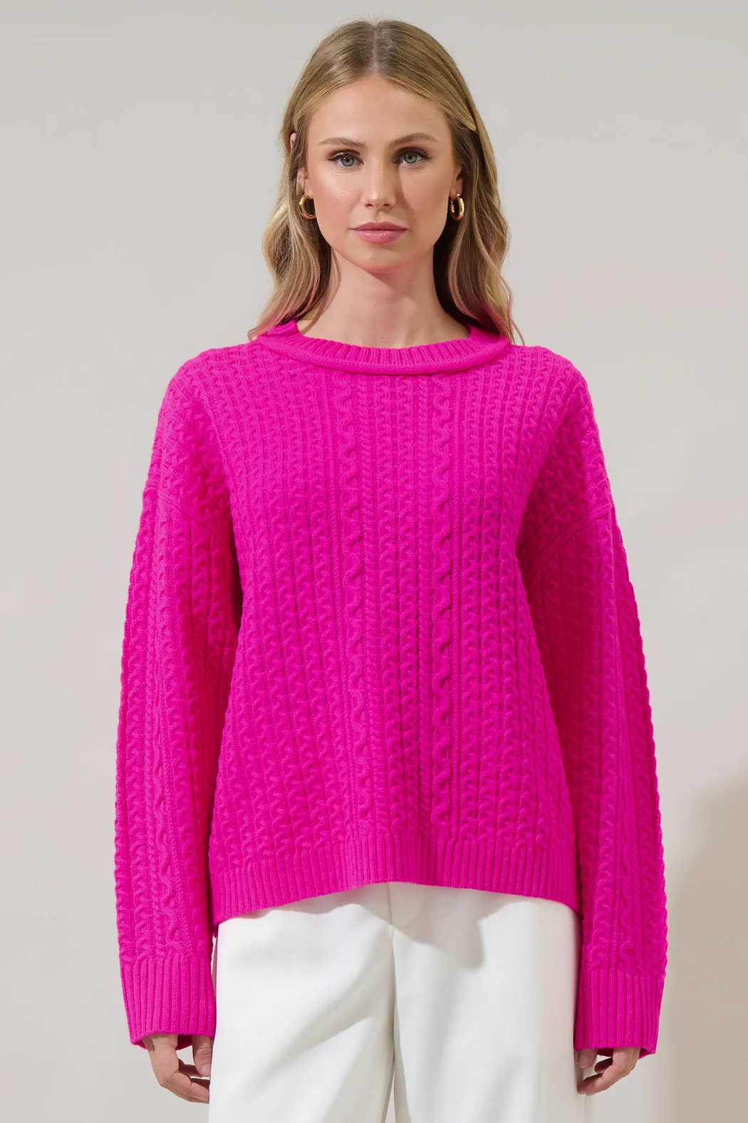 Pammie Knit Dropped Long Sleeve Sweater sold by Sugarlips product image thumbnail 2