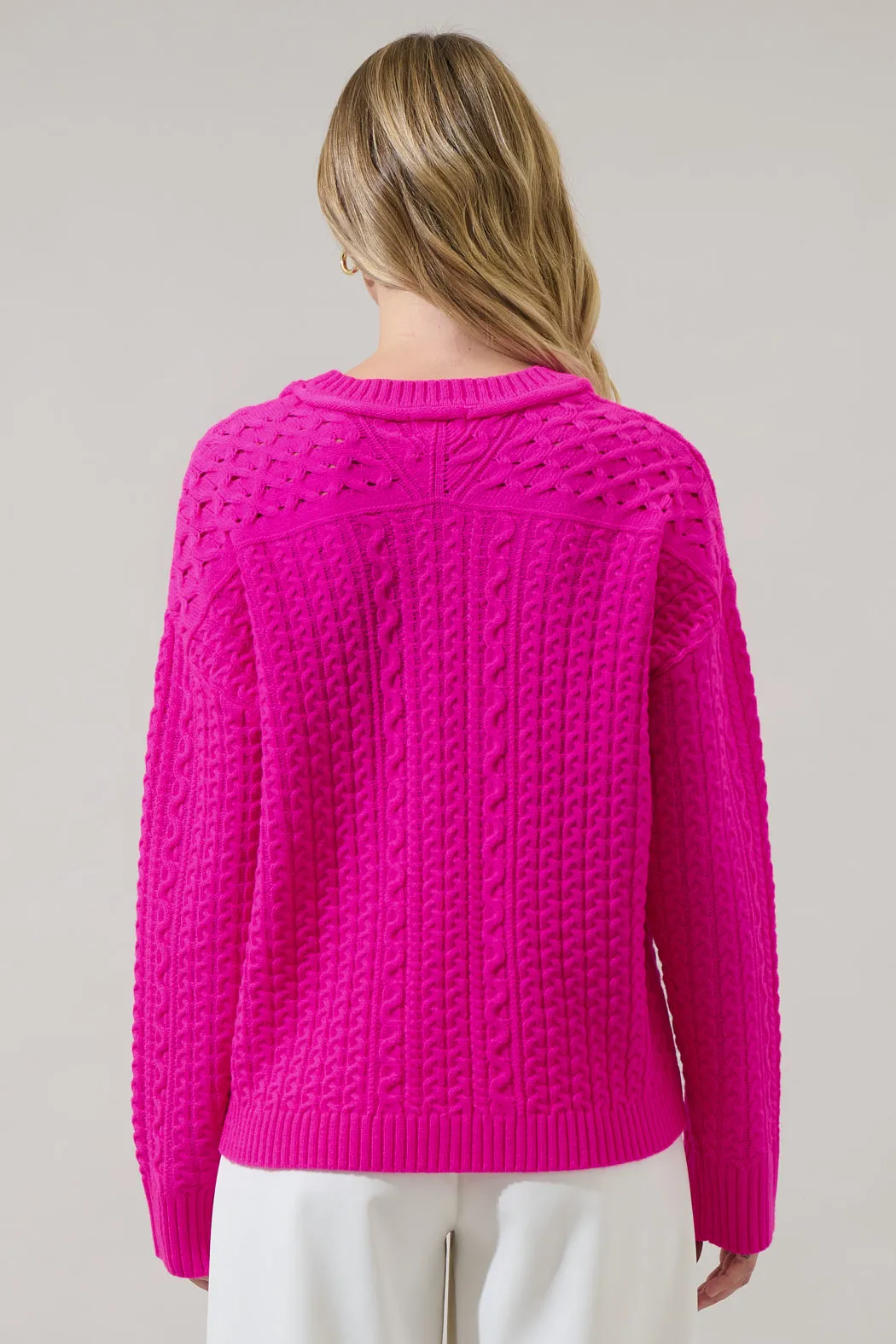 Pammie Knit Dropped Long Sleeve Sweater sold by Sugarlips product image thumbnail 3