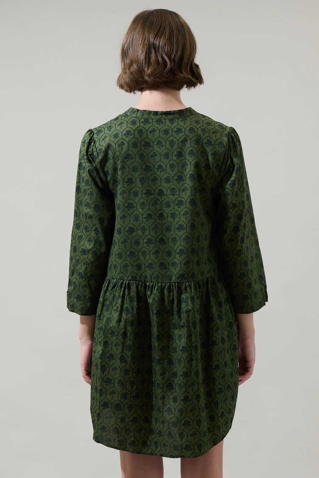 Zinnia Floral Brie Button Down Mini Dress sold by Sugarlips product image thumbnail 2