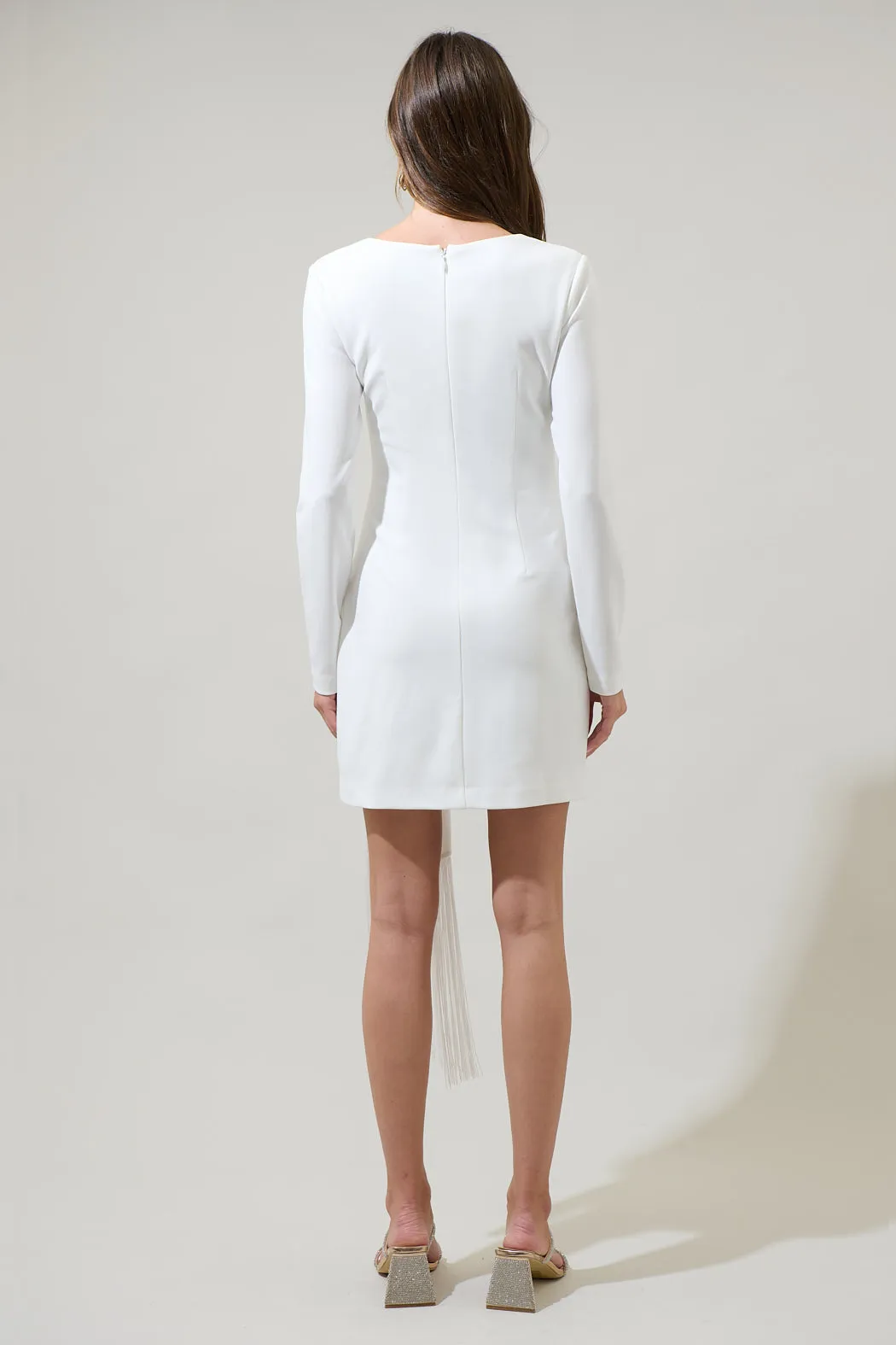 Karlie Pleated Fringe Tassel Mini Dress sold by Sugarlips product image thumbnail 2