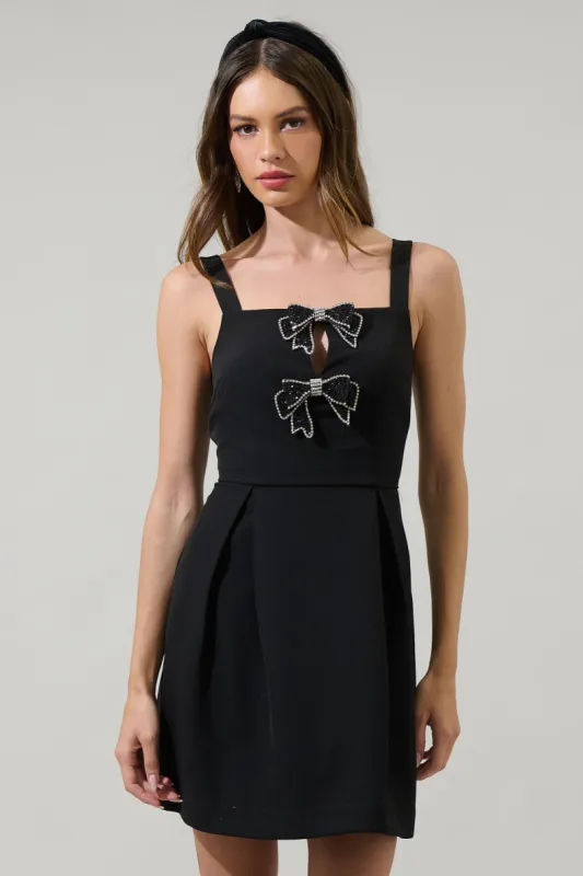 Carey Bow Pleated Mini Dress made by Sugarlips
